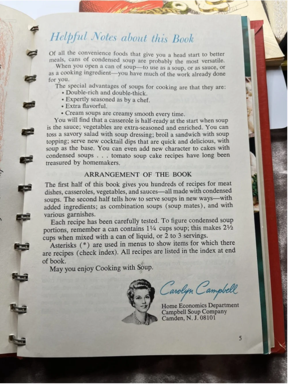 Vintage Campbell Cookbook Cooking With Soup Spiral Bound 608 Recipes Illustrated